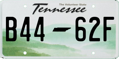 TN license plate B4462F