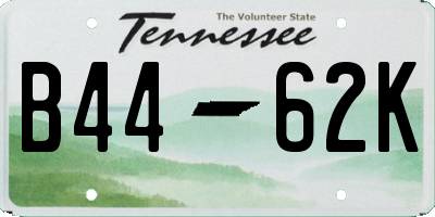 TN license plate B4462K