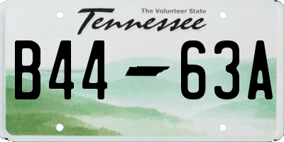 TN license plate B4463A