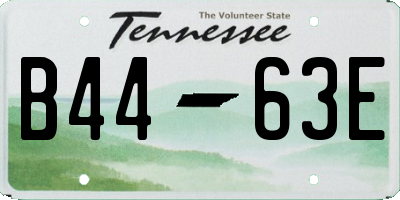 TN license plate B4463E