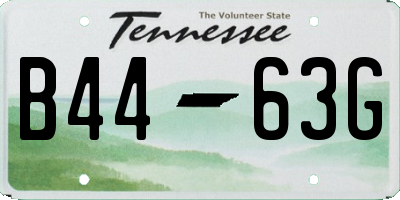 TN license plate B4463G