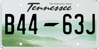 TN license plate B4463J