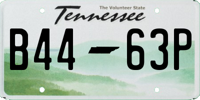 TN license plate B4463P