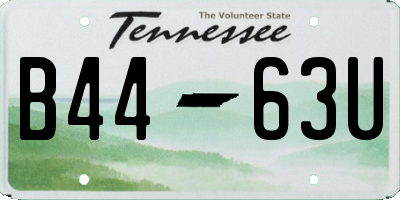 TN license plate B4463U