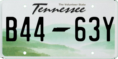 TN license plate B4463Y
