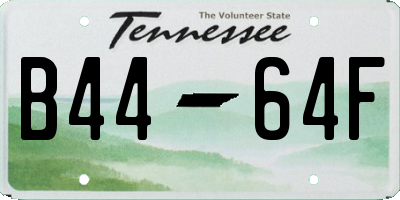 TN license plate B4464F