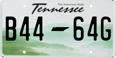 TN license plate B4464G