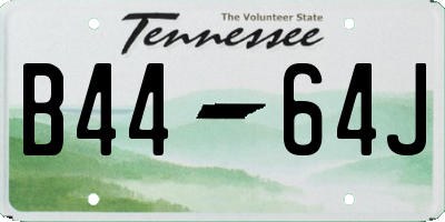 TN license plate B4464J