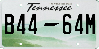 TN license plate B4464M