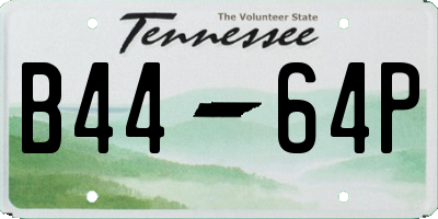 TN license plate B4464P