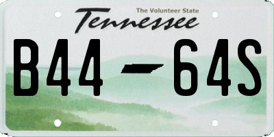 TN license plate B4464S