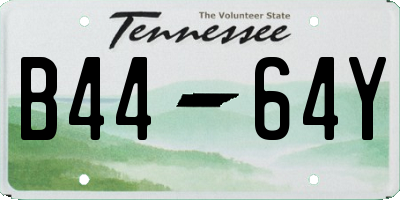 TN license plate B4464Y