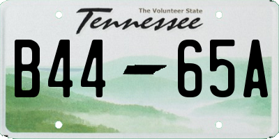 TN license plate B4465A