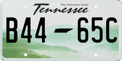 TN license plate B4465C