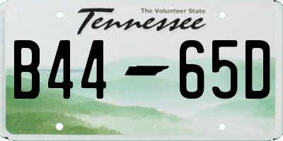 TN license plate B4465D