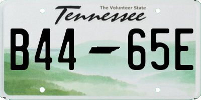 TN license plate B4465E