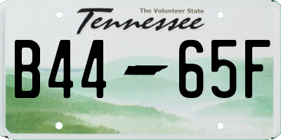 TN license plate B4465F