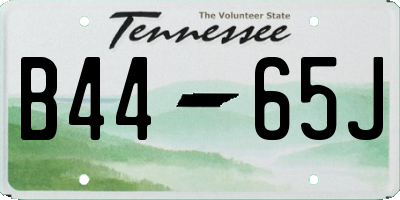 TN license plate B4465J