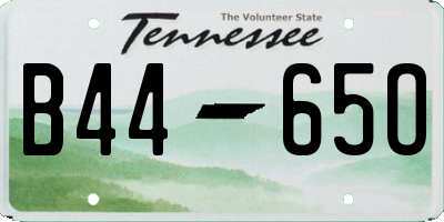 TN license plate B4465O