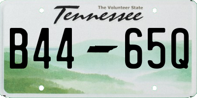TN license plate B4465Q