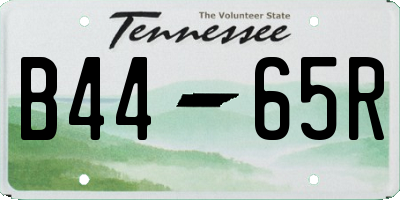 TN license plate B4465R