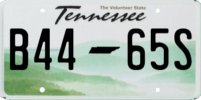 TN license plate B4465S