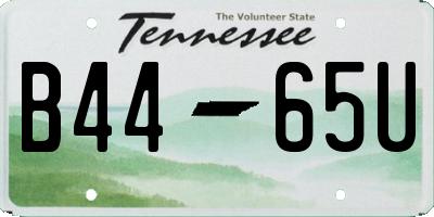 TN license plate B4465U