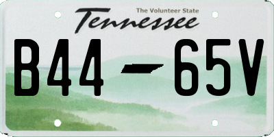 TN license plate B4465V