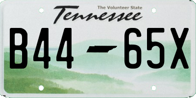 TN license plate B4465X