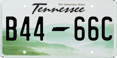 TN license plate B4466C