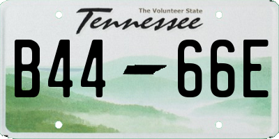 TN license plate B4466E