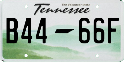 TN license plate B4466F