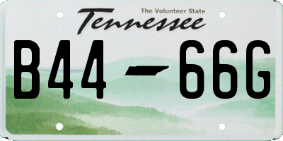 TN license plate B4466G