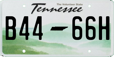 TN license plate B4466H