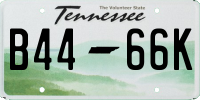 TN license plate B4466K