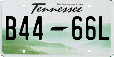 TN license plate B4466L