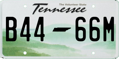 TN license plate B4466M