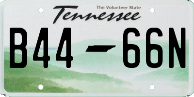 TN license plate B4466N