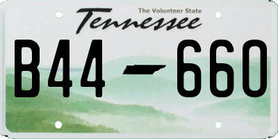 TN license plate B4466O