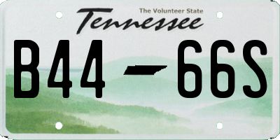 TN license plate B4466S