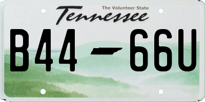 TN license plate B4466U