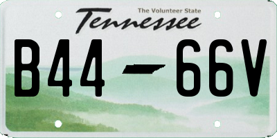 TN license plate B4466V