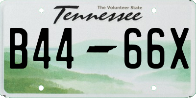 TN license plate B4466X