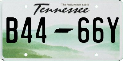 TN license plate B4466Y