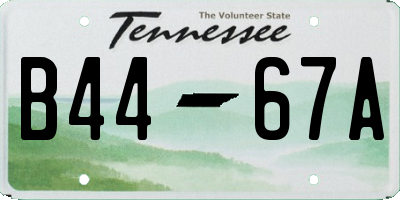 TN license plate B4467A