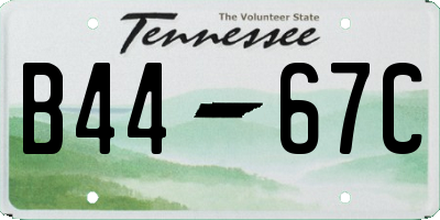 TN license plate B4467C