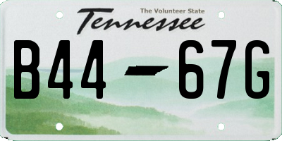 TN license plate B4467G