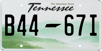 TN license plate B4467I