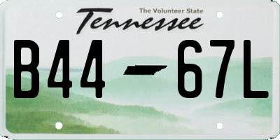 TN license plate B4467L