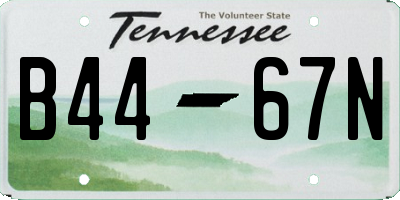 TN license plate B4467N